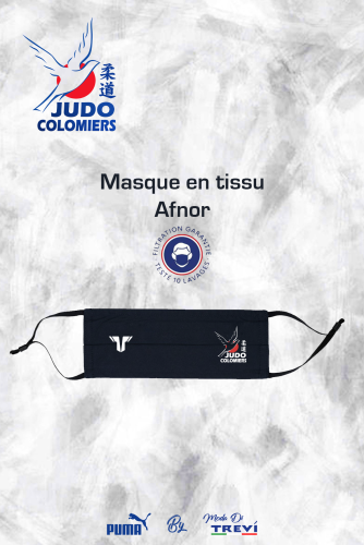 Masque Tissu Afnor 10 lavages Colomiers Judo